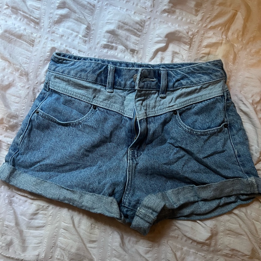 PacSun Blue Jean Shorts Distressed Denim Style